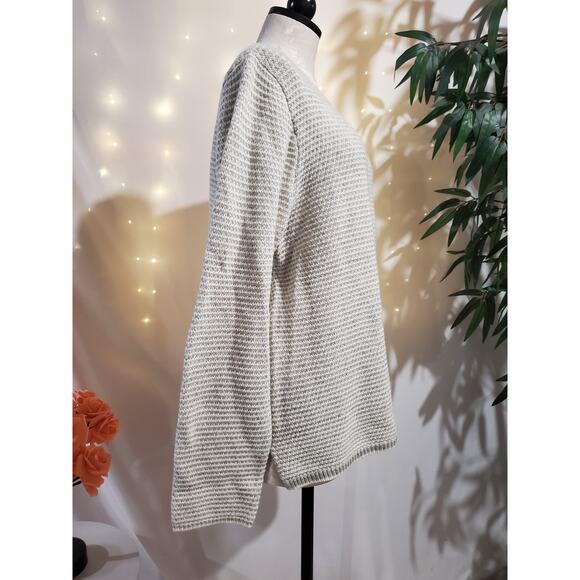 J. Crew Factory Chevron Stitch Boatneck Sweater Womens Size XL Wool Blend Knit - Picture 4 of 11